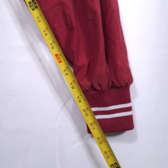 Vtg Russell Athletic Pullover Windbreaker Jacket XL Red Side Zipper Baseball - Picture 10 of 10